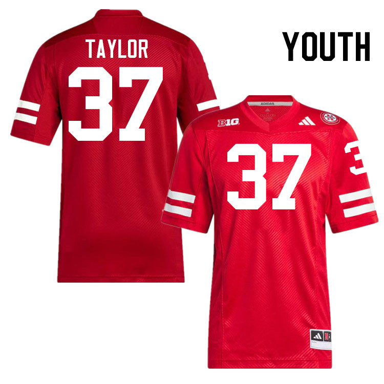 Youth #37 Evan Taylor Nebraska Cornhuskers College Football Jerseys Stitched Sale-Scarlet